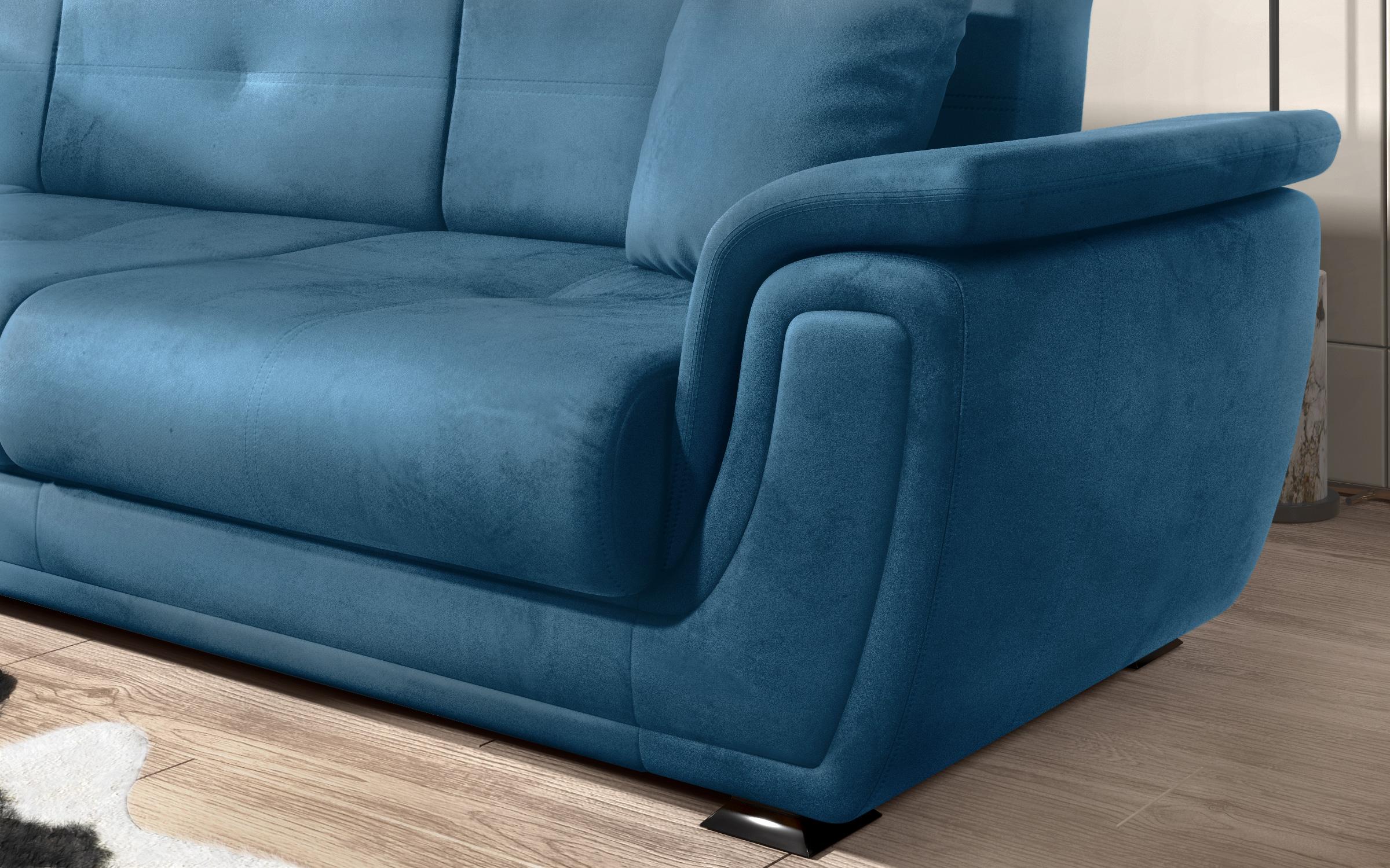 Γωνιακός καναπές Princes ΙΙ, μπλε  9